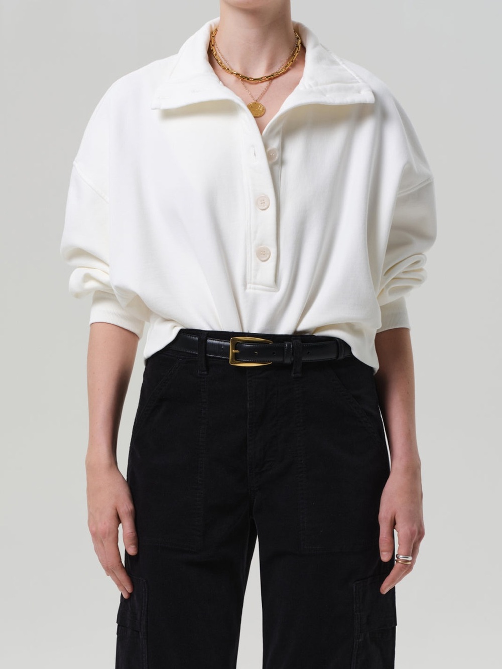 Citizens of Humanity Mirelle Funnel Neck in Ivory